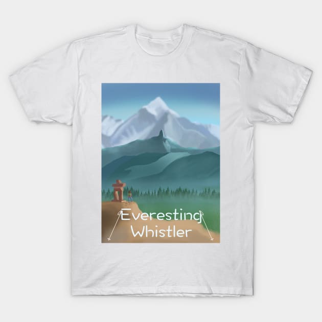 Everesting Whistler T-Shirt by Adam Thornton Illustration